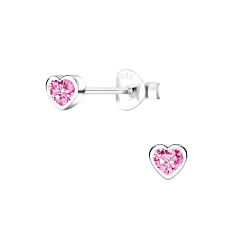 Pink Heart Earrings